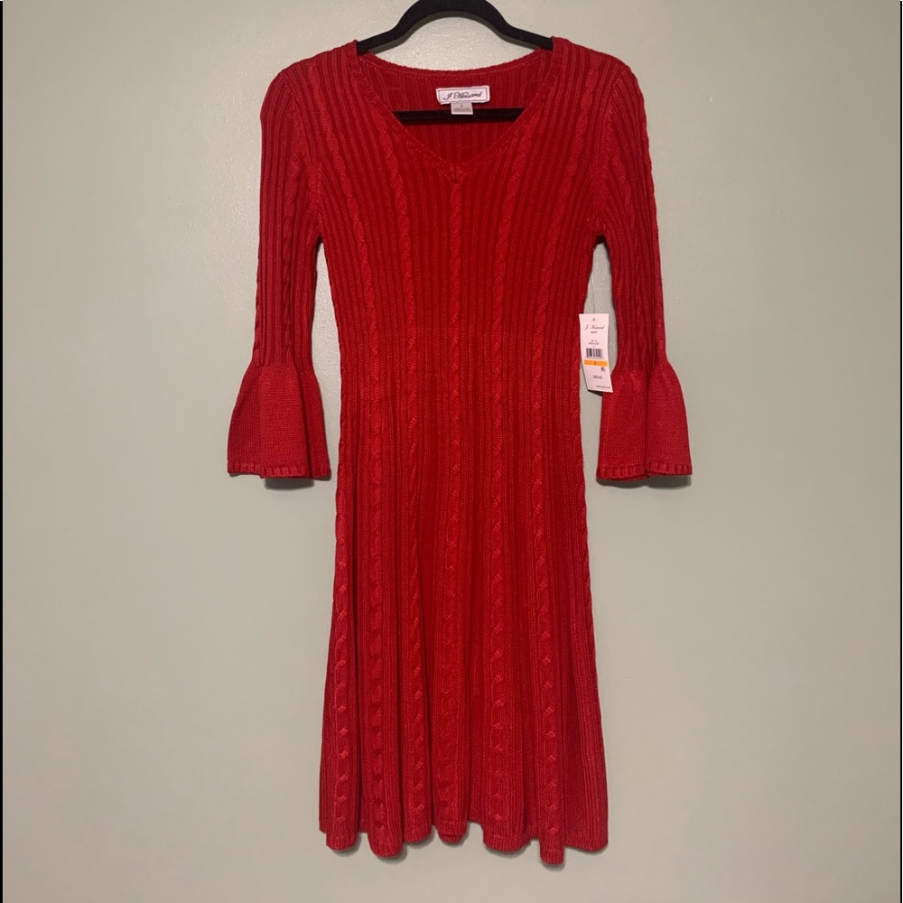 Red Mini Sweater Dress